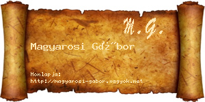 Magyarosi Gábor névjegykártya