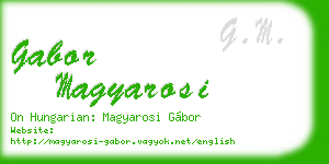 gabor magyarosi business card